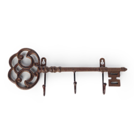 [wal-hoo-key-tri-bro] Metal Wall Key Holder (35cm)