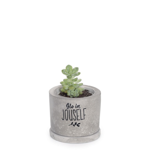 [pot-con-glo-in-jou-7cm] Printed Concrete Pot (7cm) | glo in jouself
